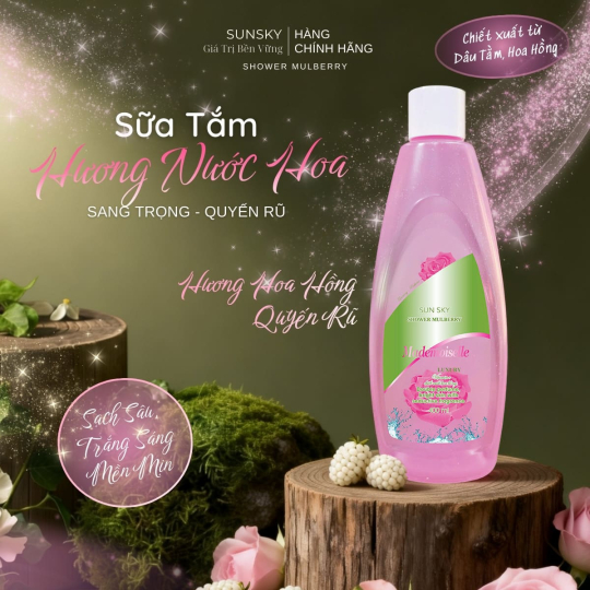 Sữa Tắm Nước Hoa Sunsky Hoa Hồng 400ml