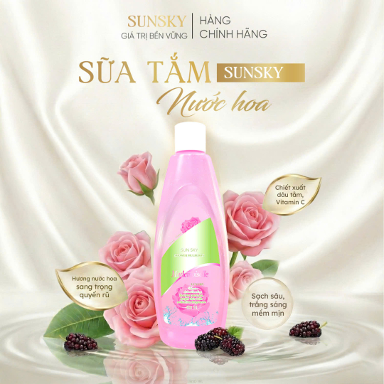 Sữa Tắm Nước Hoa Sunsky Hoa Hồng 400ml