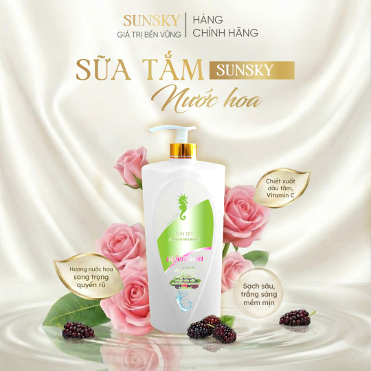 Sữa Tắm Nước Hoa Sunsky Dâu Tằm 400ml 