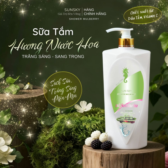 Sữa Tắm Nước Hoa Sunsky Dâu Tằm 400ml 