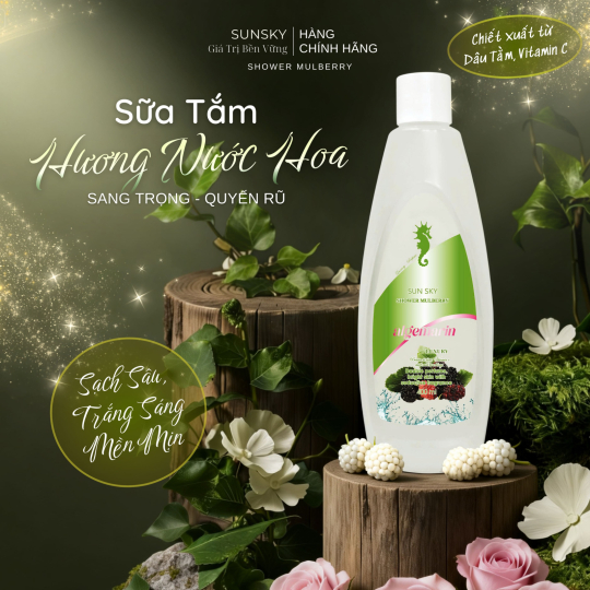 Sữa Tắm Nước Hoa Sunsky Dâu Tằm 400ml 