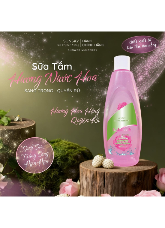 Sữa Tắm Nước Hoa Sunsky Hoa Hồng 400ml