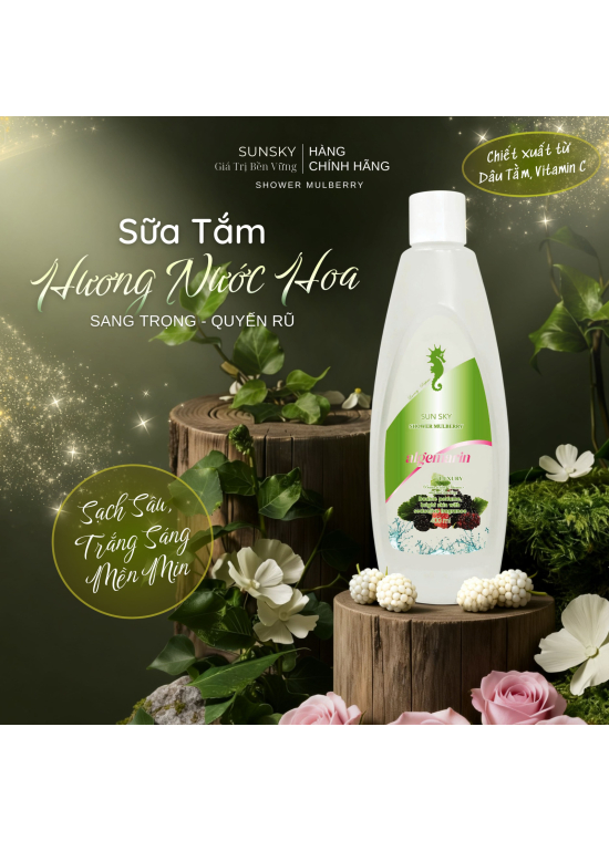 Sữa Tắm Nước Hoa Sunsky Dâu Tằm 400ml 